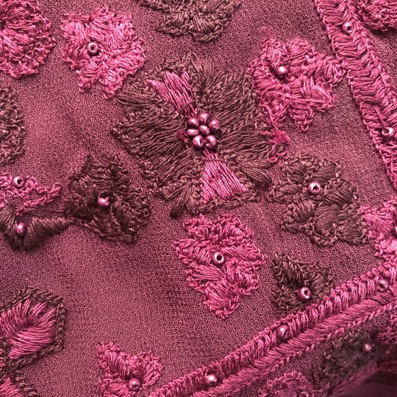 NWT Free People Sheer Dark Purple Boho Top - Picture 8 of 8